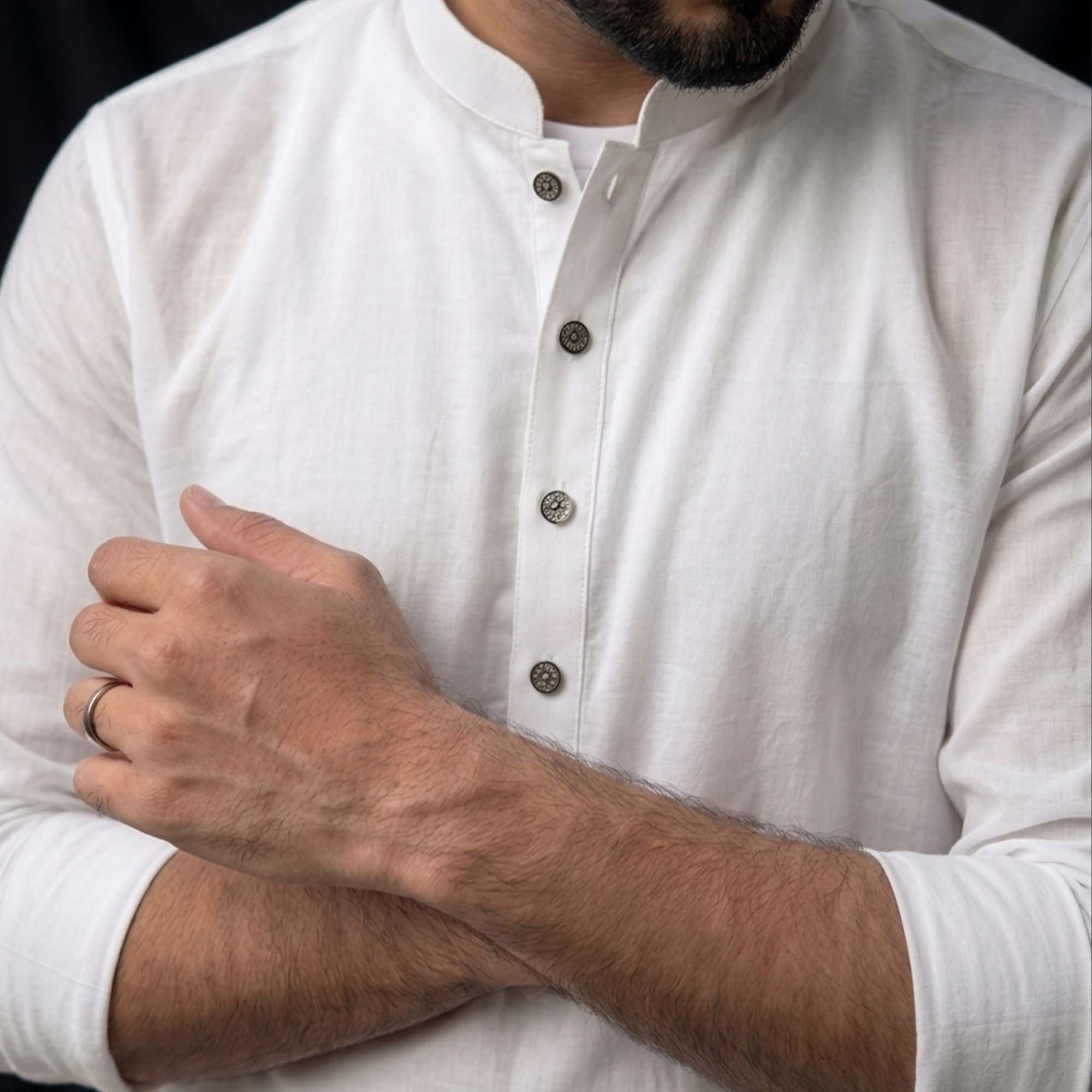 Premium Signature White Panjabi - Eid Edition